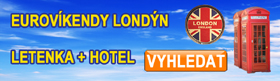 Levné eurovíkendy Londýn - letenka a hotel