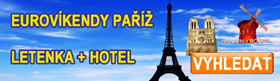 Levné eurovíkendy Paříž - letenka a hotel